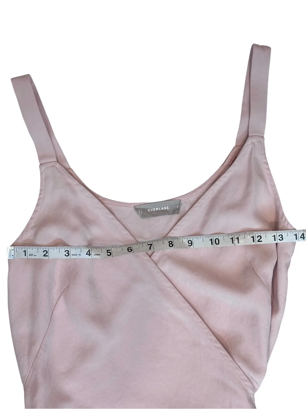 Everlane Japanese GoWeave Sleeveless Wrap Mini Dress Dusty Blush Pink Women’s 4